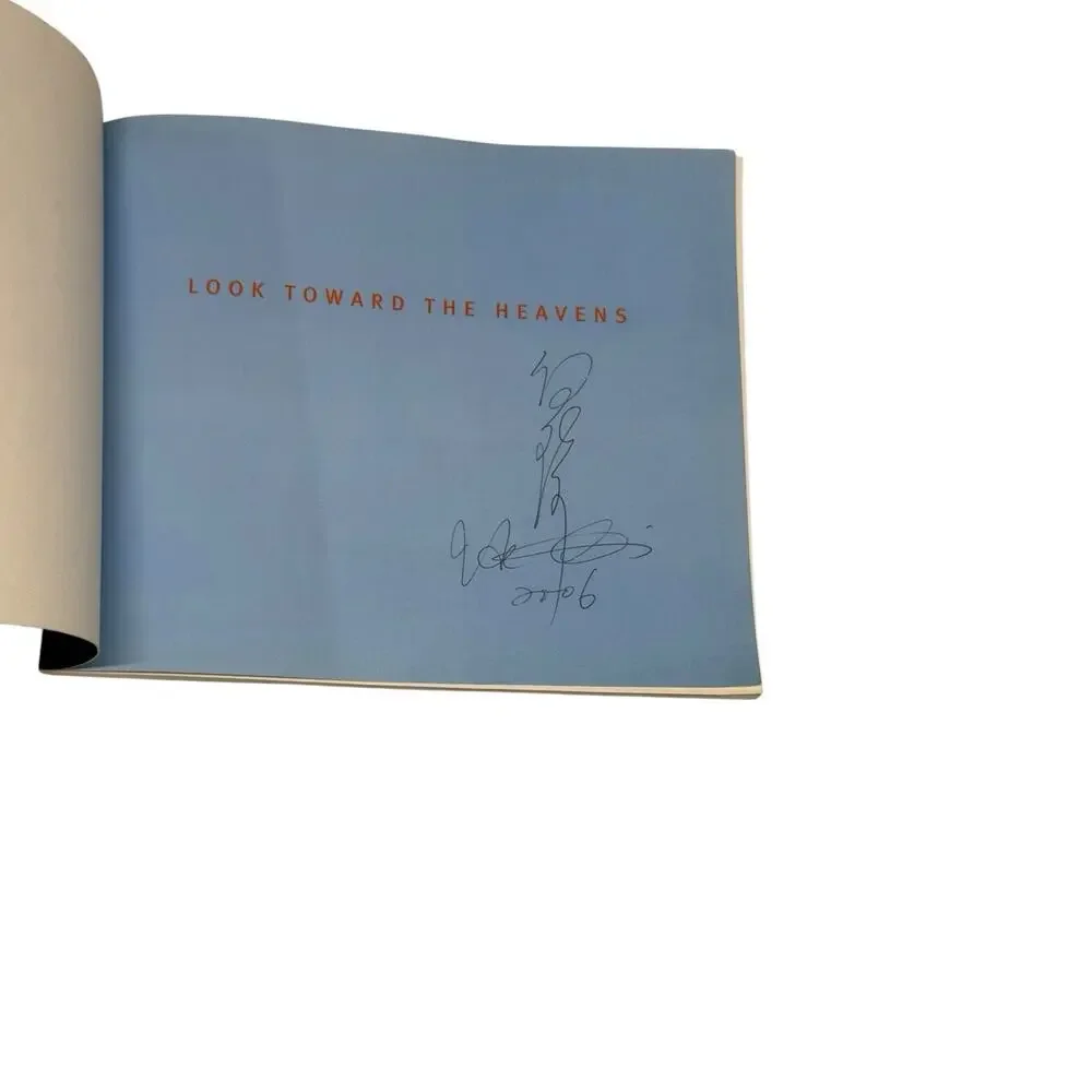 Look Toward the Heavens The Art of He Qi Softcover Book Christian SIGNED